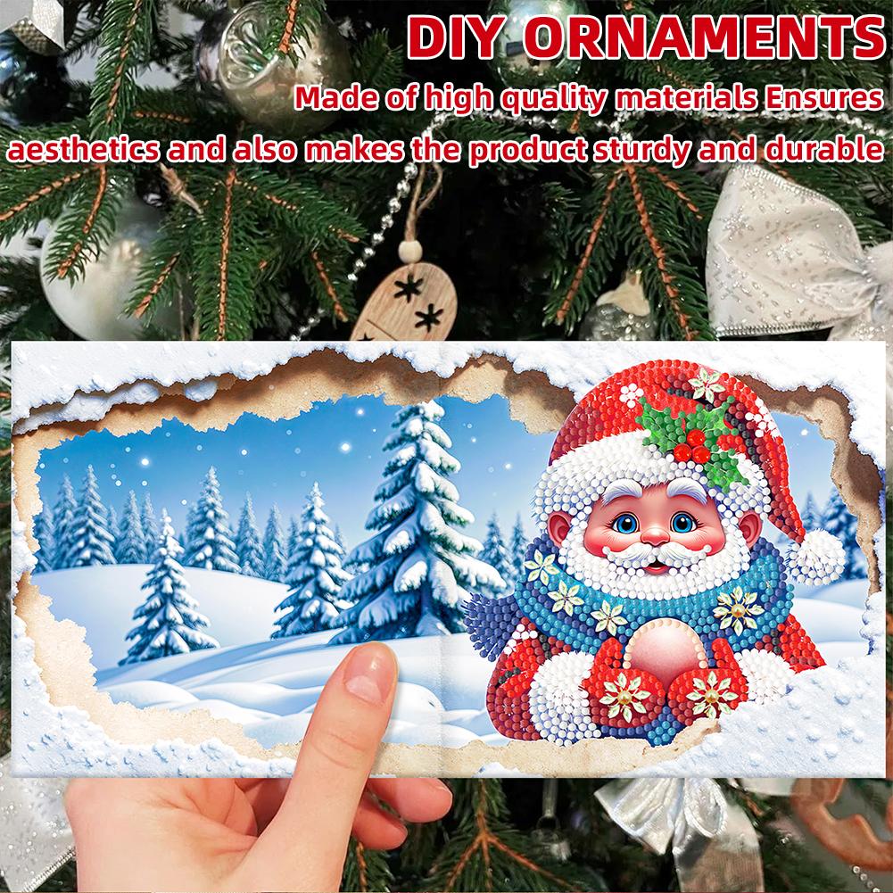 12PCS DIY Xmas Print Diamond Painting Greeting Card Set Diamond Art Greeting Cards for Birthdays Thanksgiving & Special Occasion