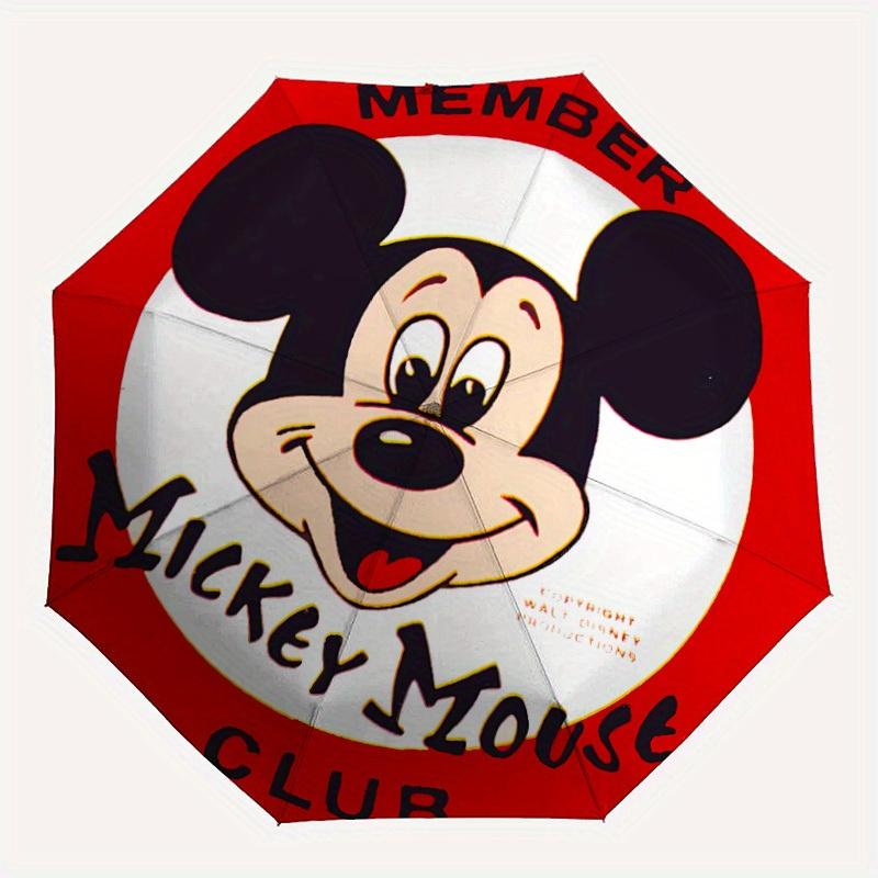 1pc Mickey Mouse Folding Umbrella - Compact Travel Umbrella with 8-Rib Design, Thickened And Reinforced Umbrella Frame yy250728033