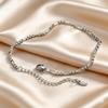 Minimalist Stainless Steel Anklet Bracelet for Women Fashion Gold Plated Adjustable Chain Anklet Foot Jewelry Summer Beach Party