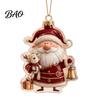Seasonal Hanging Ornaments for Holidays 2D Flat Acrylic Christmas Ornaments, Decorative Holiday Tree Decorations Lightweight Decor Festivals