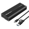 Enclosure for Drive M.2 SATA, NVMe, USB C, 2TB