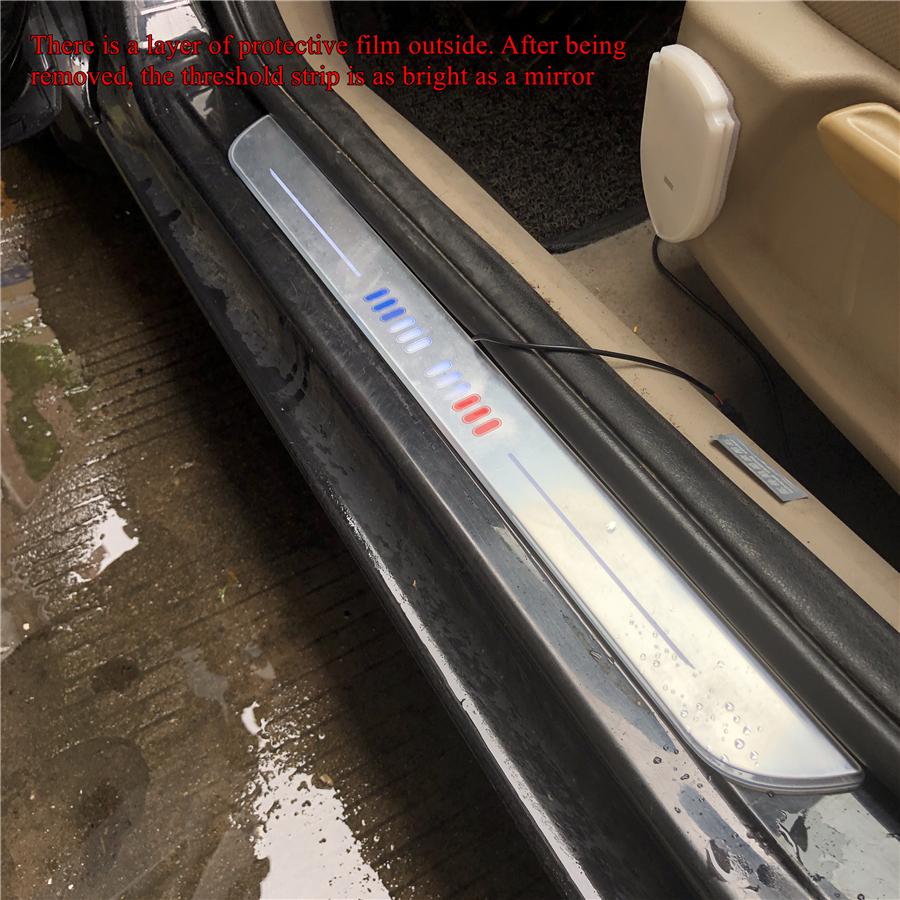 2x 55cmx45mm Car LED Flowing Front Pedal Light Sill Pathway Welcome Scuff Light