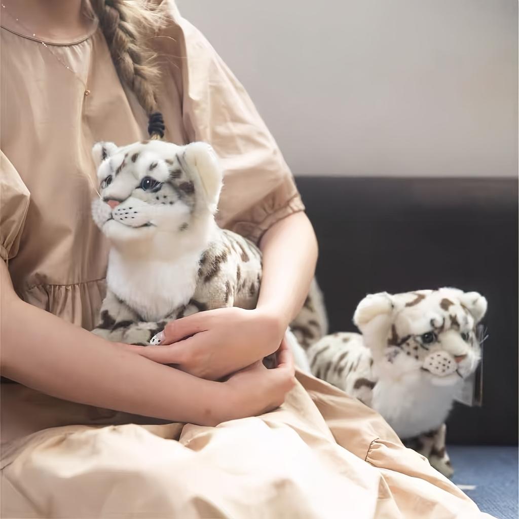 Miniso Realistic Snow Leopard Stuffed Animal Plush Toy Soft Plush Children s Gift Collection