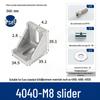 Aluminum 90° Corner Bracket Connector for 4040/2020/3030 Profiles