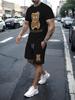 2026 Zomer Heren Mode Beer Print Ronde Hals T-shirt en Korte Broek Set Buiten Casual Tweedelig Set