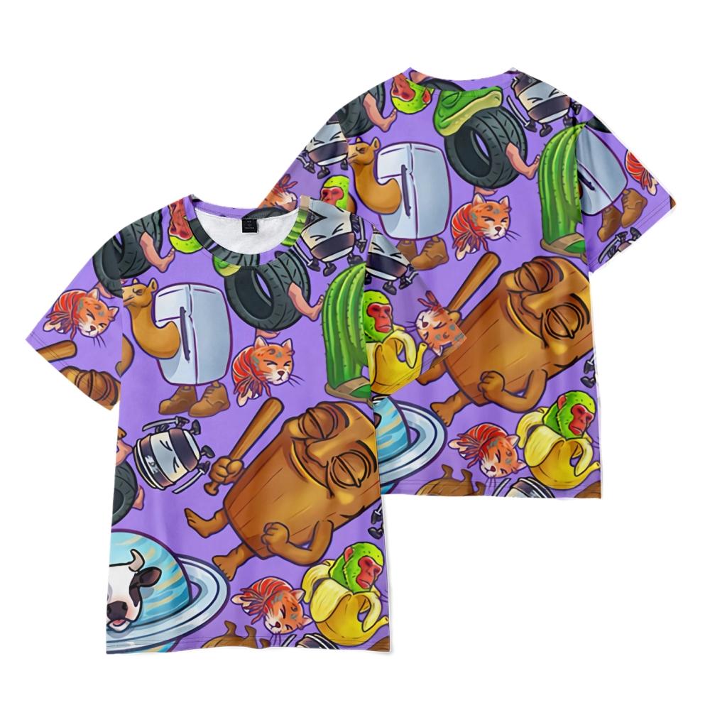 

6 Colors Women Men s T-shirts Tungtungtung Printed O-Neck Oversized Short Sleeves Fashion Mens Clothing Streetwear XXS різнокольоровий