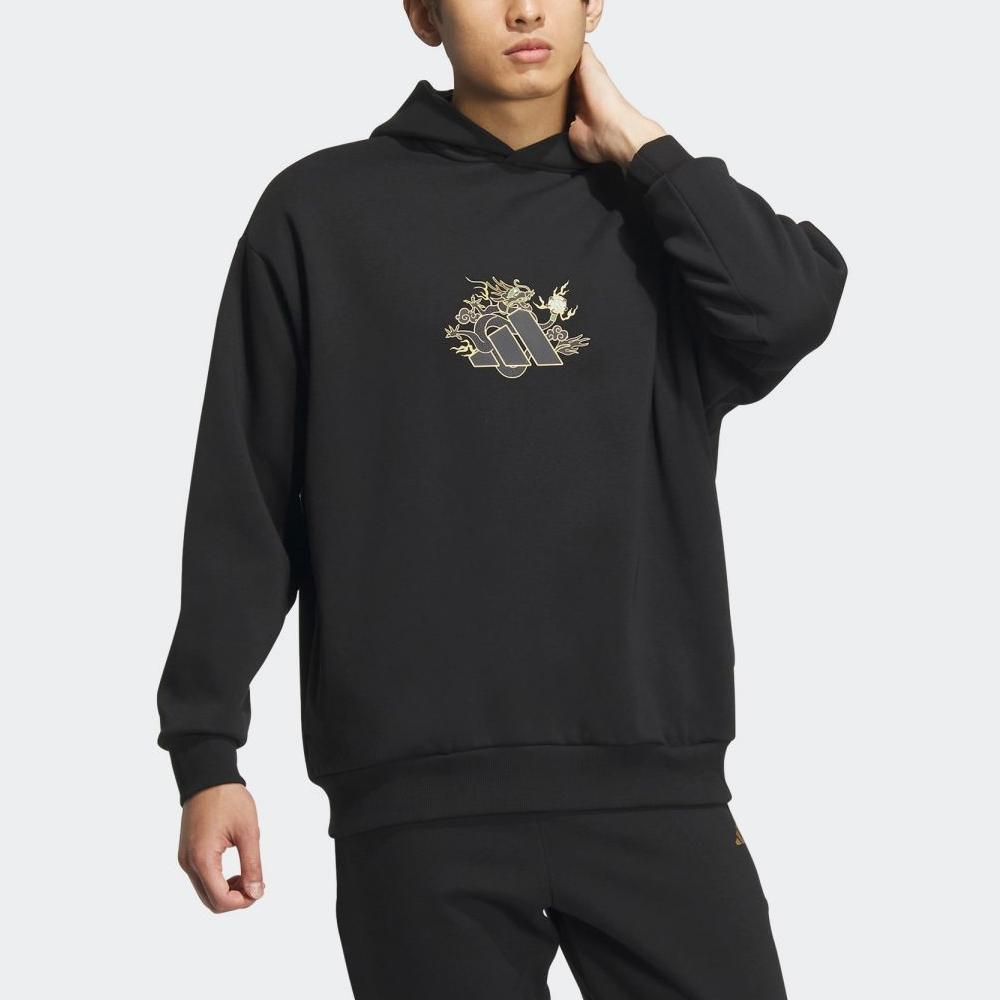 adidas Men's CNY Year Of The Dragon Graphic Hoodie Black JE3499