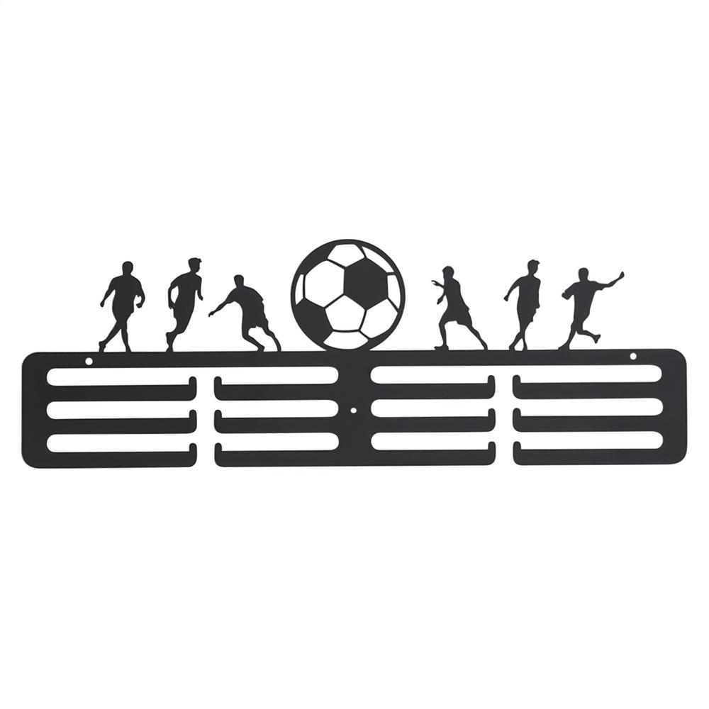 1 шт Вешалка-дисплей для футбольных медалей с 12 крючками для стены дома значков гонок гимнастики плавания медалистов черный органайзер-стойка чёрный 4500₽
