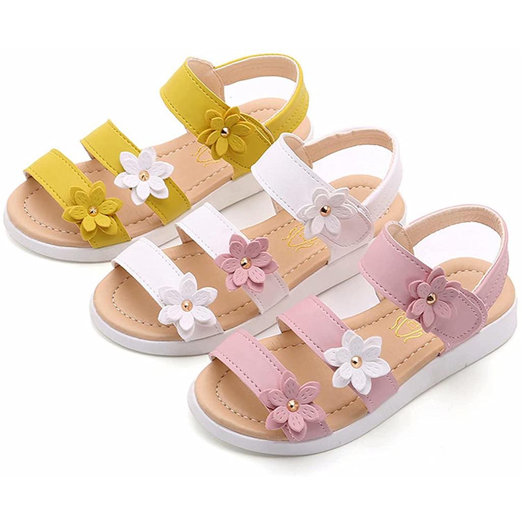 Summer  Flower Sandals Shoes Beach Flower Girl Cute Flat