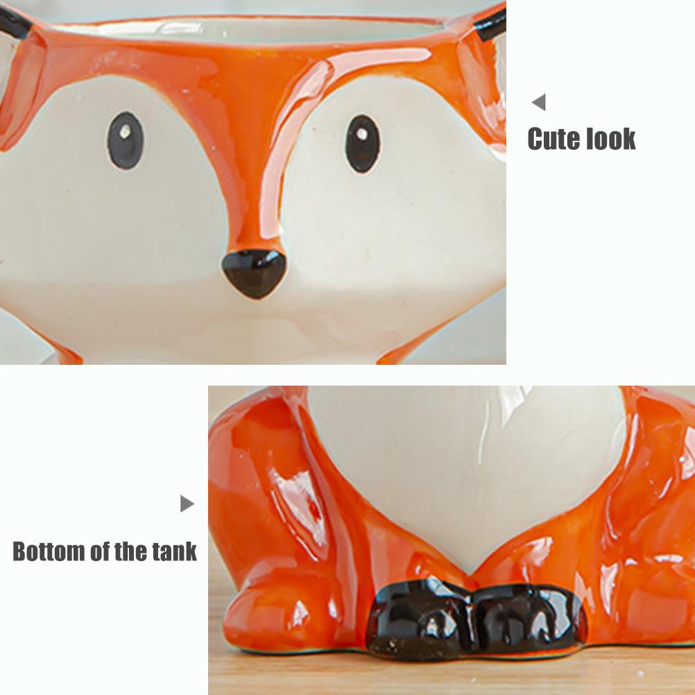 Cute Ceramics Animal Shaped Plant Pots Cartoon Succulent Flower Pots Garden Ornaments