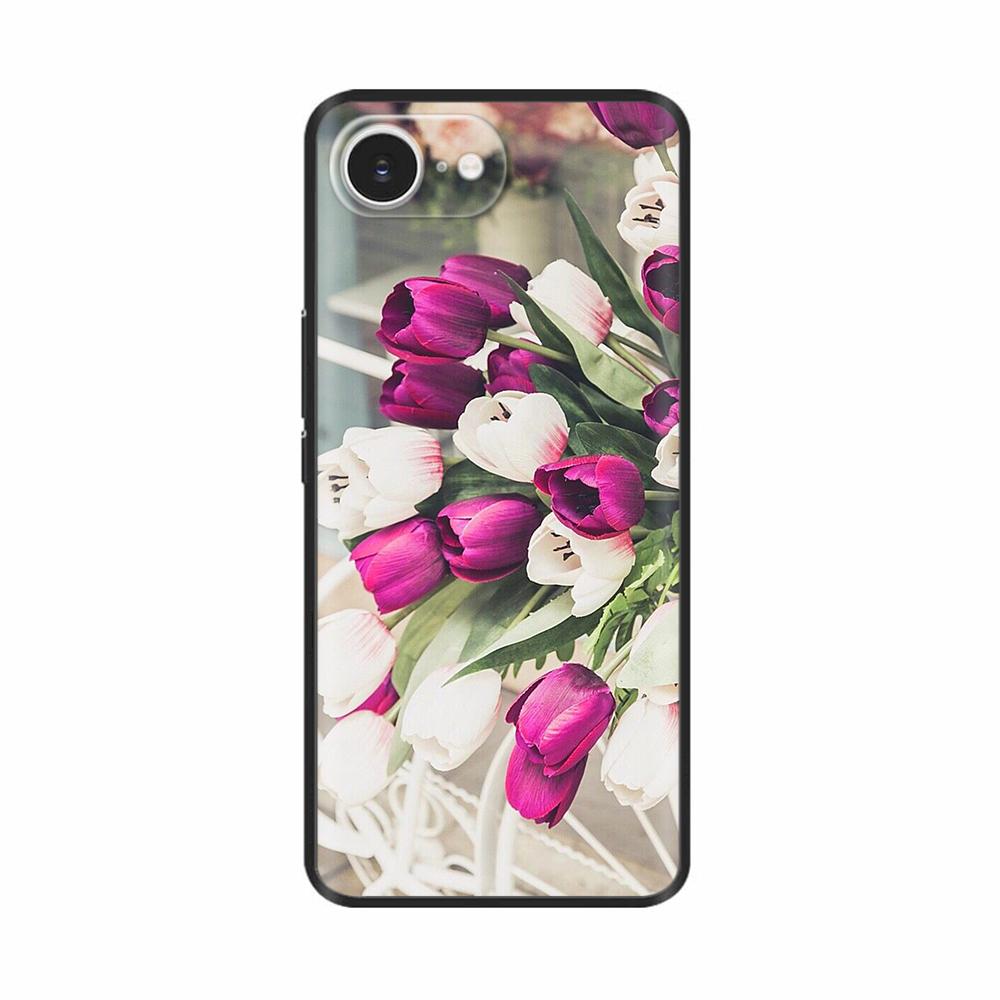 Silicone Phone Case For For iPhone 16E iPhone16E SE 2025 SE4 5G Soft Black Shockproof Shell Protection Back Cover Cases Coque