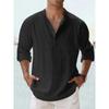 Men's Shirt Cotton Linen Male Breathable Summer Casual Men's Cotton