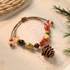 Retro Natural Plant Fruit Bracelet Hand Woven Acorn Hand Rope Women's Niche Literary Bracelet