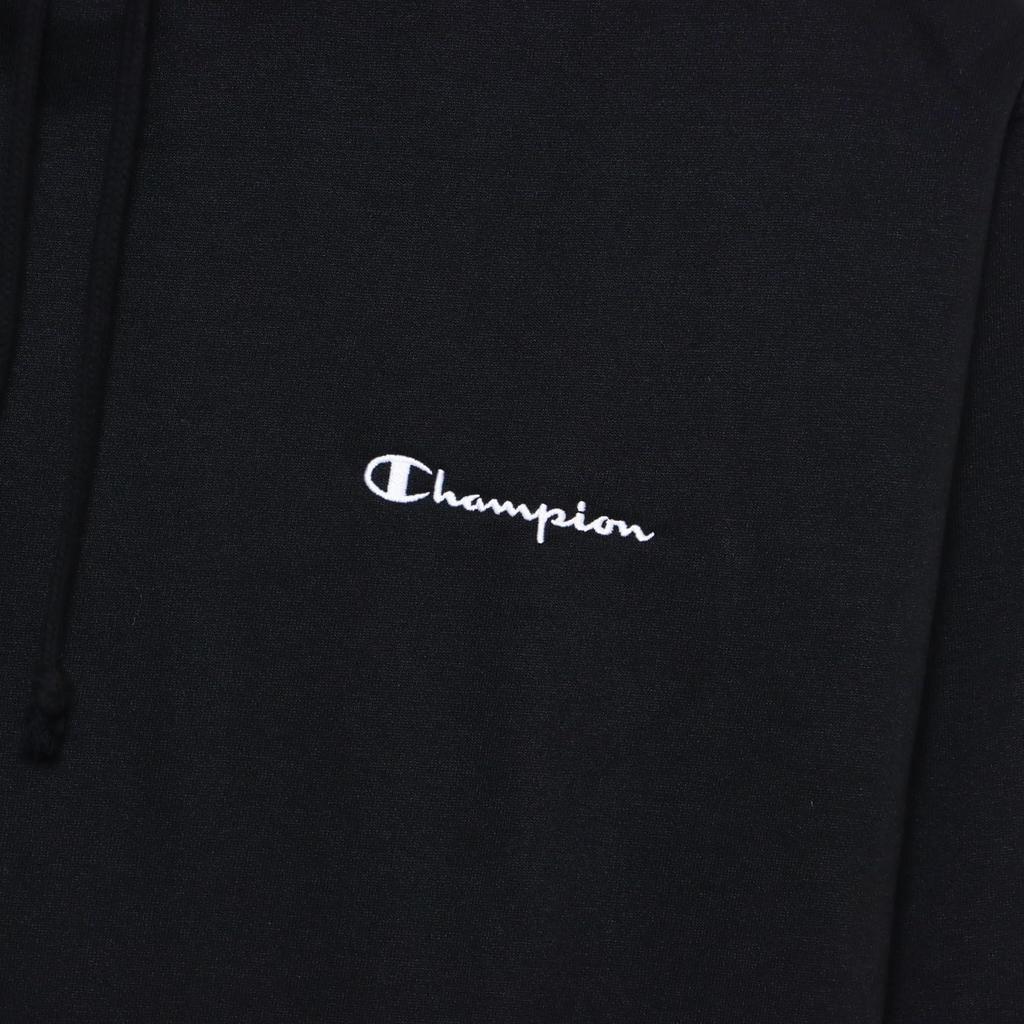 Kapuzenpullover Langarm Fleece Stickerei Schriftzug Logo Kapuzensweatshirt Sport Schwarz XL [Champion] Herren C3-YS151Z