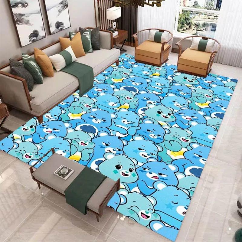 MINISO Cute C-Care Bears Printed Carpet Kitchen Mats Non -slip Carpet Outdoor Carpets Area Rug Bedroom Decor Birthday Gift