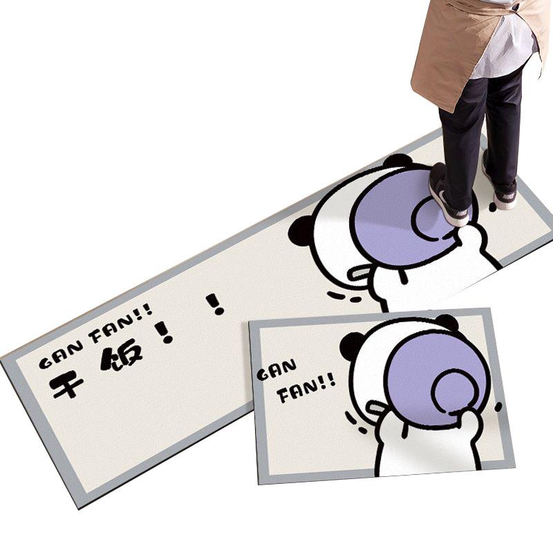 Cartoon Kitchen Floor Mat, Water-absorbing, Dirt-resistant and Non-slip Mat, Household Diatom Mud Floor Mat, Restaurant Bar Floor Mat, Diatom Mud