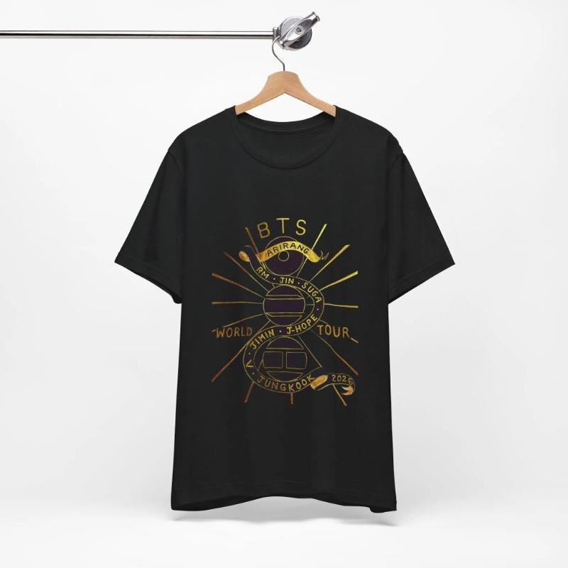 BTS Arirang T-shirt Hot Sale BTS Tour 2026 Inspired Graphic Tee Unisex Cotton Casual Concert Style Short Sleeves 4XL