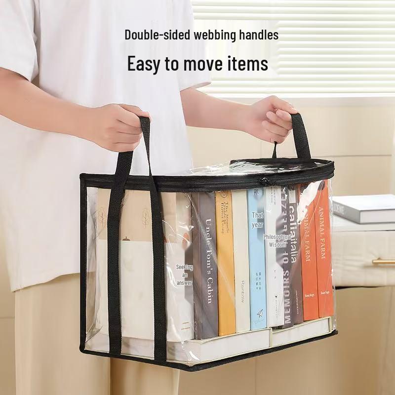 Large Capacity Waterproof Transparent PVC Book Storage Bag for Students