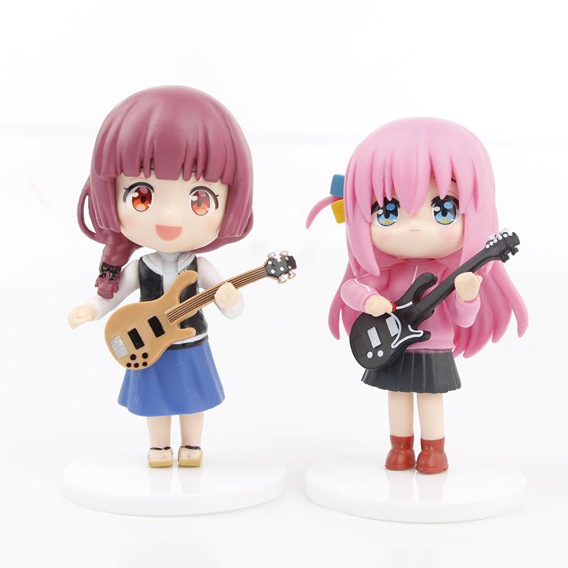 Bocchi 6pcs The Rock Doll Toy Model Decoration Caricature Cartoon Material Pvc