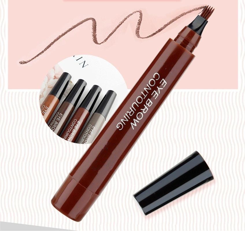 5Colors 4Heads Waterproof Brow Pencil Makeup Natural Long Lasting Eyeliner Brow Pencil Beauty Tool