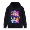 Kids Boys Girls Hoodie Sweatshirt Cute Anime Pop Music Group Print Long Sleeve Casual Pullover Top for School Daily Wear