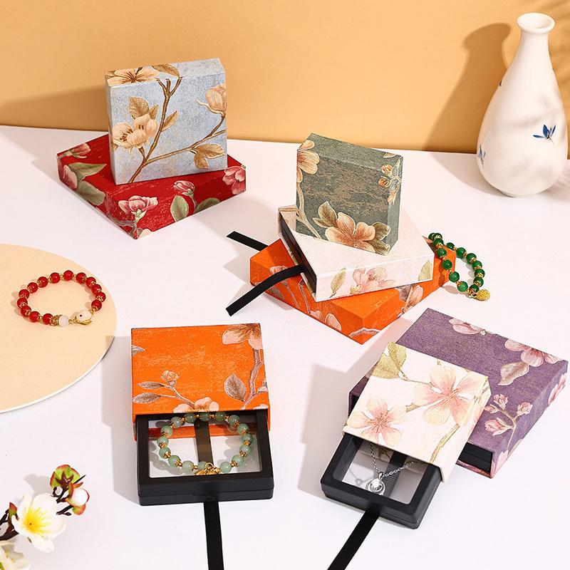 Personalized Jewelry Paper Drawer Box For Rings Earrings Bracelet Pendant Necklace Packaging Travel Gift Display Organizer