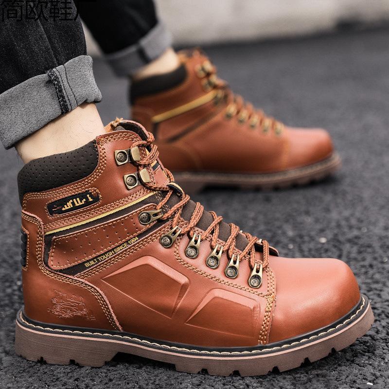 Classic men s shoes men s and women s Carter tooling shoes labor insurance shoes big head tooling boots winter Martin boots cowhide 46 коричневый 7790₽