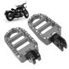 1 Pair of Front Foot Pegs Aluminum Anti Slip Motorcycle Front Footrest Pedal Set for Motorbike