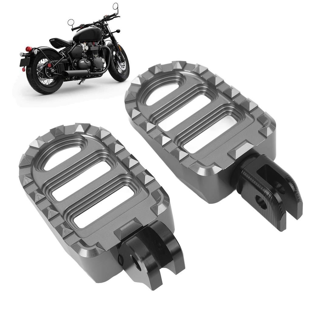 1 Pair of Front Foot Pegs Aluminum Anti Slip Motorcycle Front Footrest Pedal Set for Motorbike