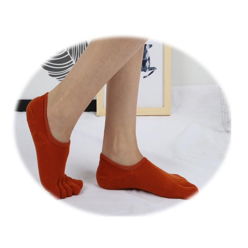 Women Spring and Summer Versatile Mesh Invisible Shallow Mouth Low Top Breathable Cotton Five Toe Socks