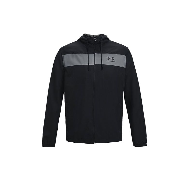 Under Armour Sportstyle Windbreaker Logo Jacket Men Black 1361621-001 M