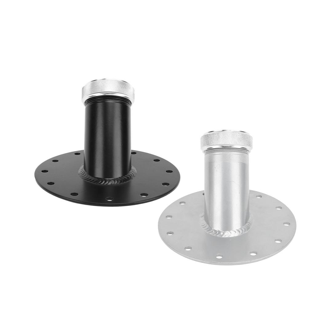 45 Degree Fuel Cell Filler Neck with 12 Bolt Steel Base Aluminum Cap 1.5in Inner Diameter