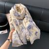 High-end scarf women's winter imitation cashmere for elders, mother-in-law shawl, outer shawl warm scarf new