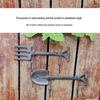 Double Hook Iron Shovel and Rake Decorative Hanging for Courtyard and Home