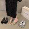 Wedge Heel Heightened Cross with Cool Slippers Fairy Shoes Fashionable Outer Wear 2025 New Summer Niche High-heeled Sandals