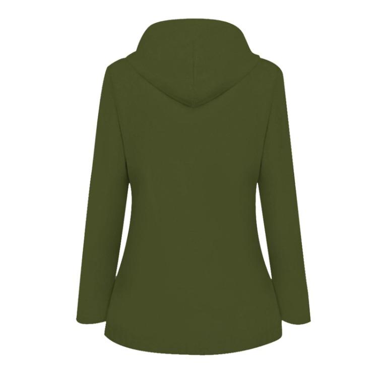 Women's Autumn and Winter Trench Coat Waterproof Women Rain Jacket Windproof Hooded Outdoor Plus Solid Raincoat