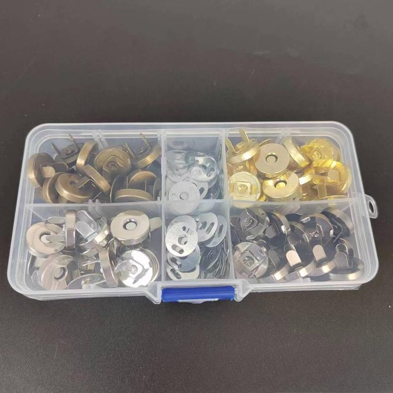 Magnetic Snap Fasteners Clasps Buttons Handbag Purse Wallet Craft Bags Parts Accessories Adsorption Buckle 14mm