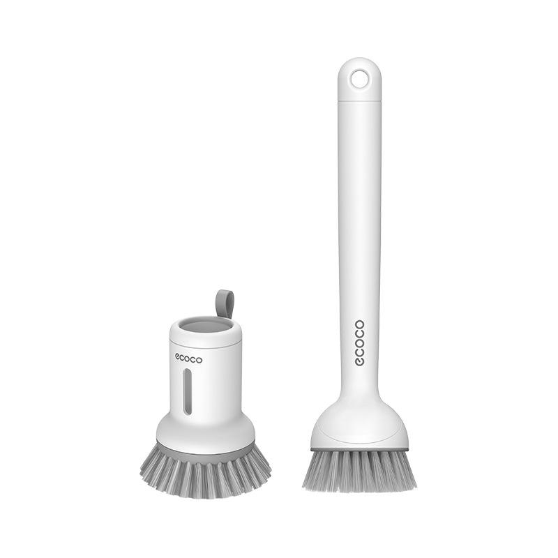 Household Pot Brush Set, Suitable for Lazy Kitchen Users To Squeeze Liquid for Washing POTS and Dishes. Long-handled, Rotatable Cleaning Brush