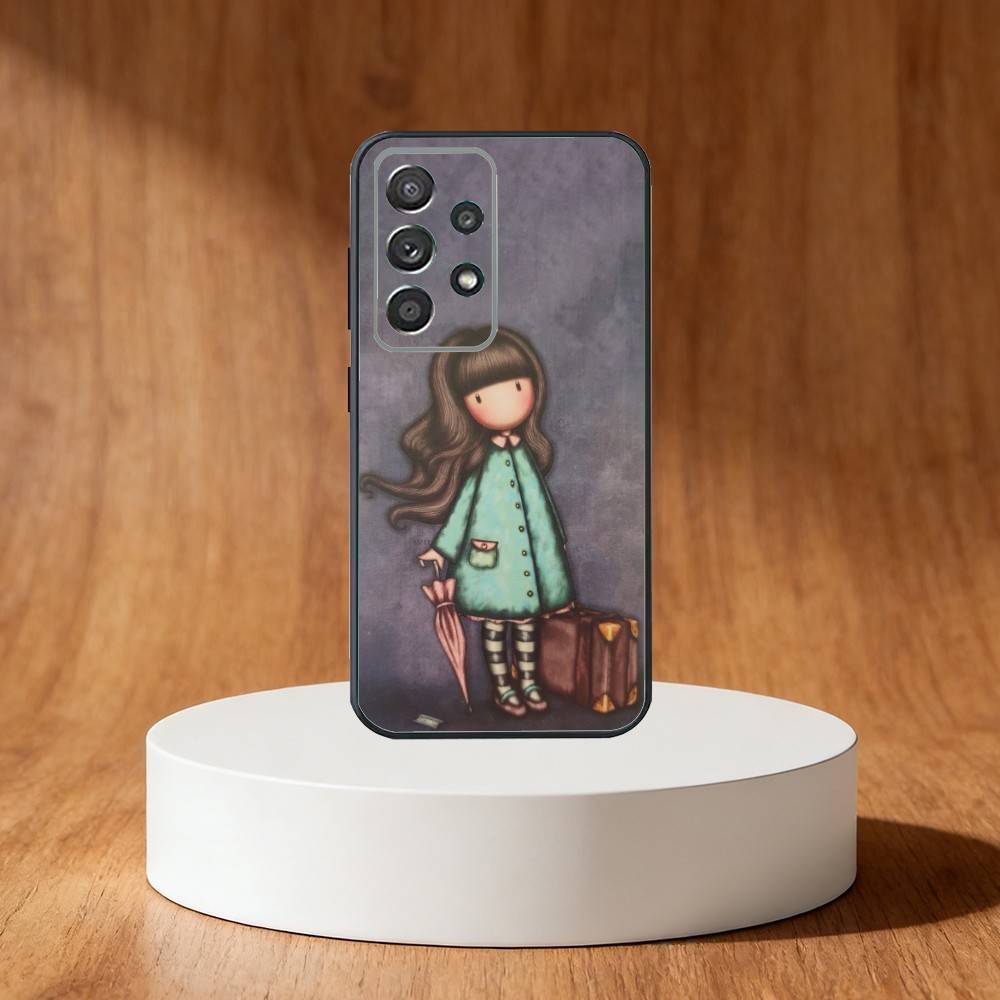 Lovely S-Santoro G-Gorjuss Series Phone Case For Samsung S25,S24,S21,S22,S23,S30,Ultra,S20,Plus,Fe,Note,10,9,5G Black Cover