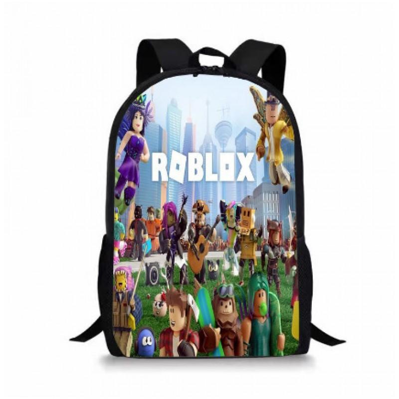 Roblox Kinderschoolrugzak Jongens Meisjes Lichtgewicht Oxford Stof Dubbele Riem Tas Met Luchtgevulde Riemen