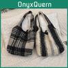 Trendy Plush Tote Bag For Women With Stylish Plaid Design Ideal For Casual Outings