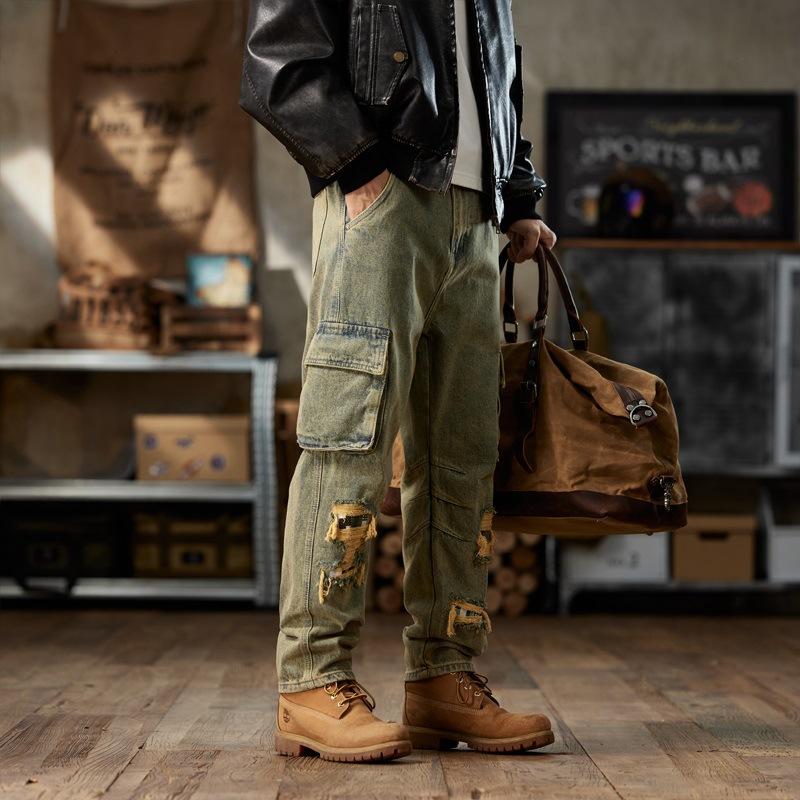 American Retro Trendy Brand Spring and Autumn New Loose Harlan Jeans