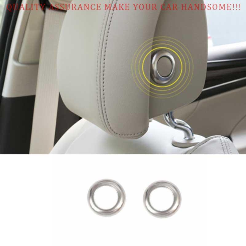 For Buick Lacrosse 2017-2019 Silver Steel Seat Headrest Switch Button Cover Trim