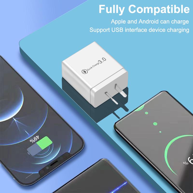 Colorful 4-Port USB Travel Charger 5V/2.4A Fast Charging Australian Standard