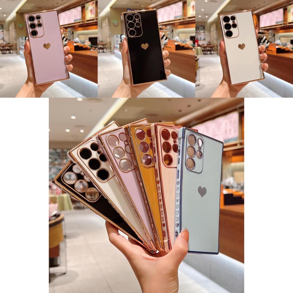 For Samsung S25 Solid Color Silver Heart Pattern Tpu Phone Back Protective Case With Elegant Design For Teenagers