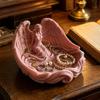 Detailed Angel Wing Shape Decorative Tray Display Plate Suitable for Jewelry Storage and Vanity Table Organization
