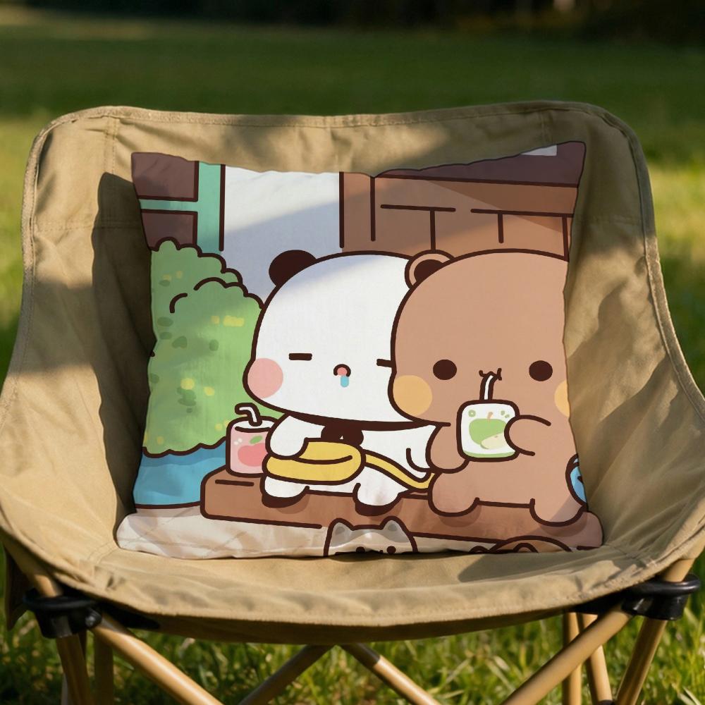 Cute BBUBU DUDUS Cushion Cover Soft Reversible  Durable Pillow Cover  MultiScene Use for Home  Car Daily Comfort