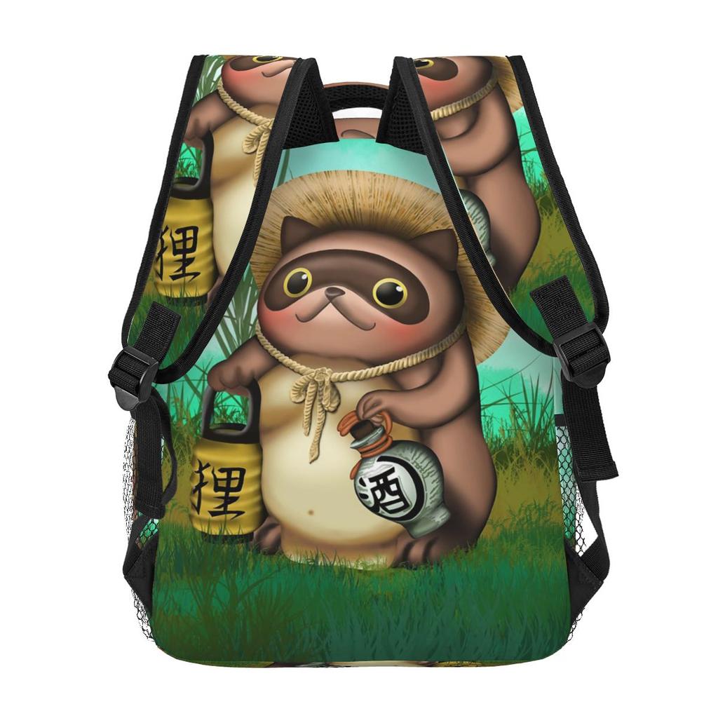 Tenuki Tanuki Backpack Student Boys Girls BookBag Children School Bag Laptop Shoulder Bags for Men Women