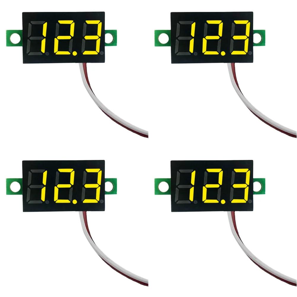 2 Wires Digital Voltmeter LED Screen Meter DC 2.5V-40V Digital Voltage Tester Pressure Measurement Power Voltage Detector Tool