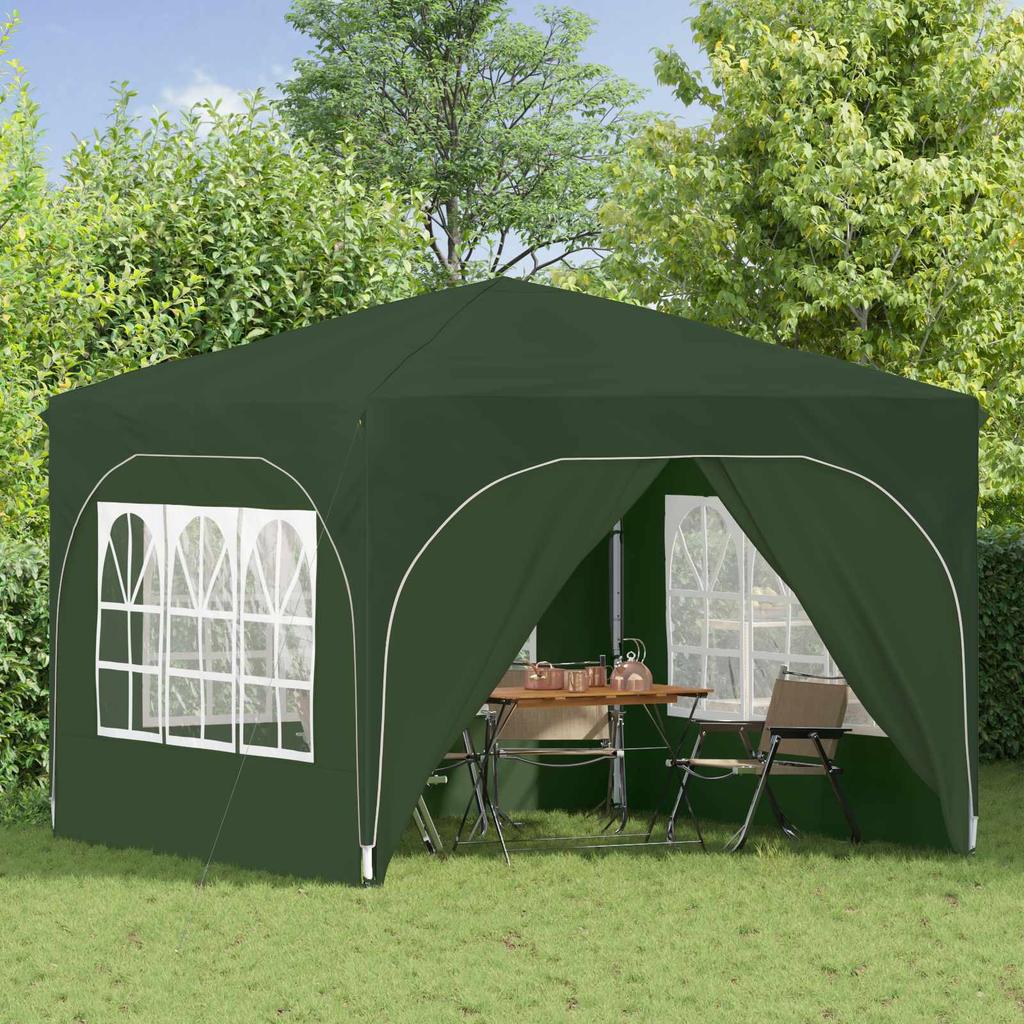 Pop up Party Tent 290 x 290 x 245 cm Green